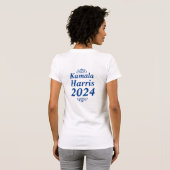 Kamala Harris 2024 Aangepaste tekst Ornamenten Wit T-shirt (Achterkant volledig)