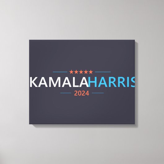 Kamala Harris 2024 als President Canvas Afdruk (Voorkant)