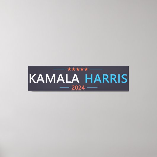 Kamala Harris 2024 als President Canvas Afdruk (Voorkant)