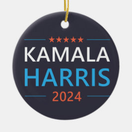Kamala Harris 2024 als President Keramisch Ornament