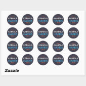 Kamala Harris 2024 als President Ronde Sticker (Vel)