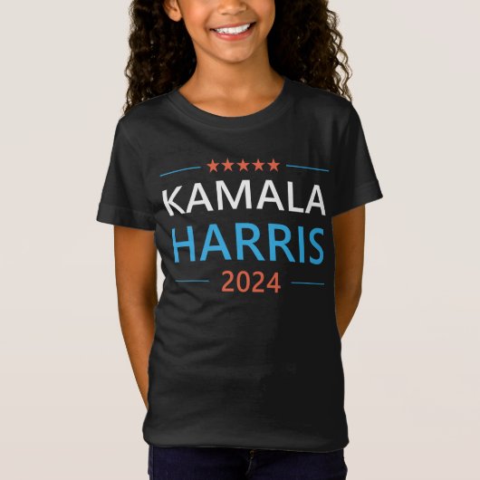 Kamala Harris 2024 als President T-shirt (Voorkant)