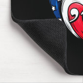 Kamala Harris 2024 American Flag Heart Comma La Pa Muismat (Hoek)