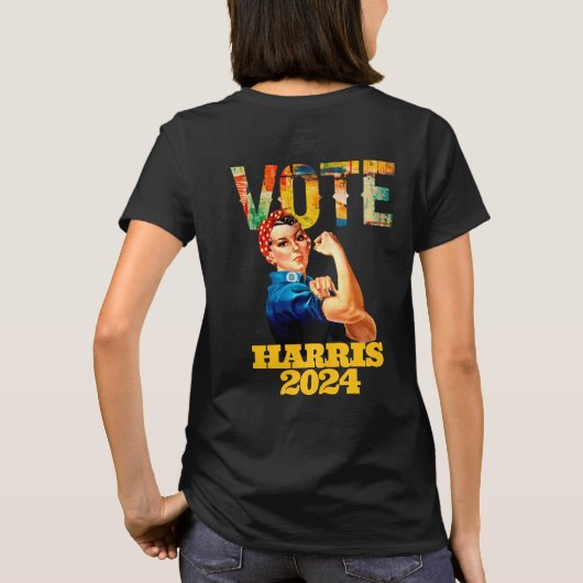 Kamala Harris 2024 Amerikaanse presidentsverkiezin T-shirt (Achterkant)
