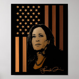 Kamala Harris 2024 Amerikaanse Vlag Mevrouw Presid Poster