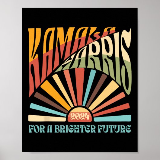 Kamala Harris 2024 Brighter Future Kamala Sunrise Poster (Voorkant)