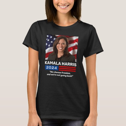Kamala Harris 2024 campagne Kies vrijheid T-shirt (Voorkant)