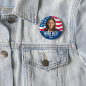 Kamala Harris 2024 - Classic Photo Flag Design Ronde Button 5,7 Cm (In situ)