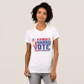 Kamala Harris 2024: Democratie hangt ervan af T-shirt (Voorkant volledig)