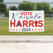 Kamala Harris 2024 Democratie op de stembus Spandoek (Insitu)