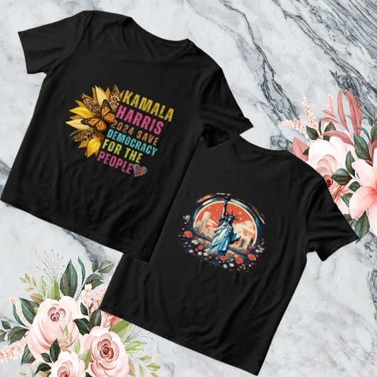 Kamala Harris 2024 gaat democratie redden Tri-Blend Shirt