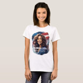Kamala Harris 2024 Graphic Art Dames T-shirt (Voorkant volledig)