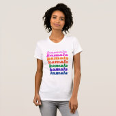 Kamala Harris 2024 Heldere Kleurrijke Typografie T-shirt (Voorkant volledig)