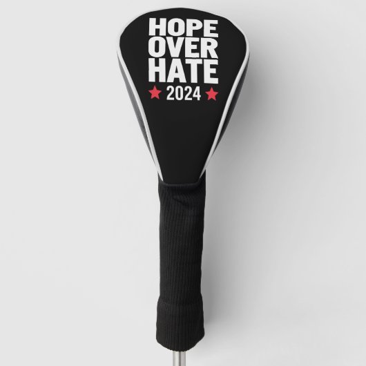 Kamala Harris 2024 Hoop op haat presidentiële Golfheadcover (Voorkant)