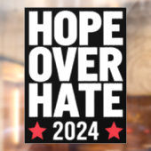 Kamala Harris 2024 Hoop op haat presidentiële Raamsticker (Vel 2)