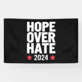 Kamala Harris 2024 Hoop op haat presidentiële Spandoek (Horizontaal)