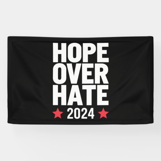 Kamala Harris 2024 Hoop op haat presidentiële Spandoek (Horizontaal)