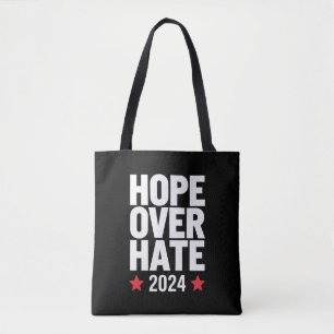 Kamala Harris 2024 Hoop Over Haat Presidentieel  Tote Bag