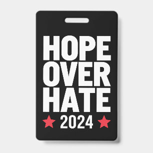 Kamala Harris 2024 Hoop Over Haat Presidentiële  Badge