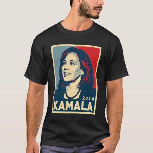 Kamala Harris 2024 Hope poster T-shirt (Voorkant)