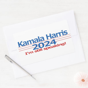 Kamala Harris 2024 Ik spreek nog steeds! Rechthoekige Sticker