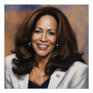 Kamala Harris 2024 Indiase vrouw Black Girl Magic Perfect Poster