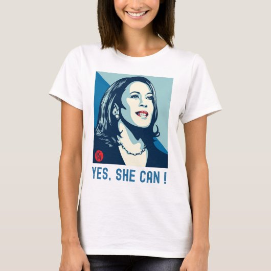 Kamala Harris 2024 Ja DAT KAN ZE T-shirt (Voorkant)