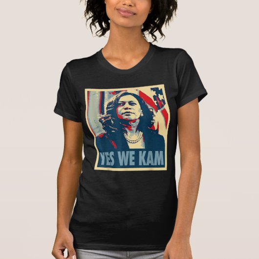 Kamala Harris 2024 Ja We Kam Madam Harris Grappig T-shirt (Voorkant)