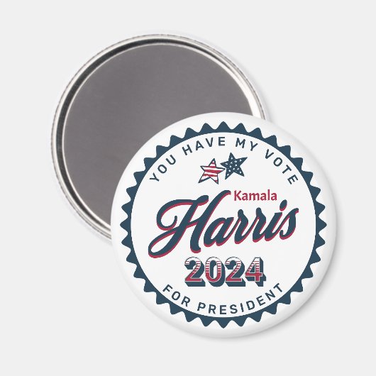 Kamala Harris 2024 | Je hebt mijn stem groot Magneet (Voorkant / Achterkant)