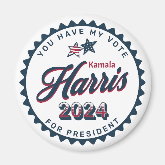 Kamala Harris 2024 | Je hebt mijn stem groot Magneet (Voorkant)