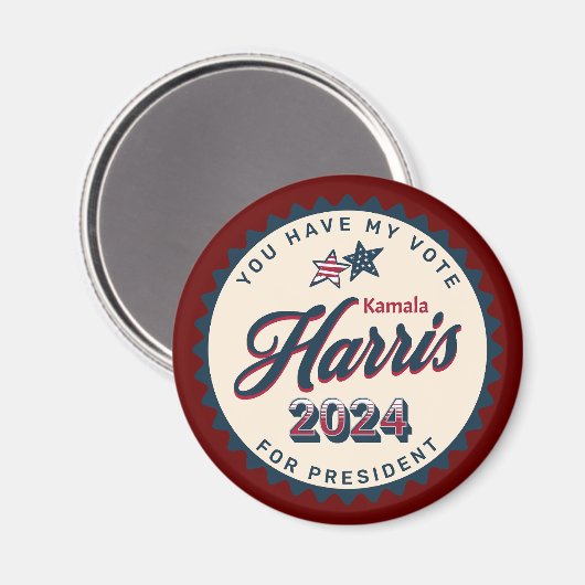 Kamala Harris 2024 | Je hebt mijn stem groot Magneet (Voorkant / Achterkant)