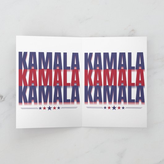 Kamala Harris 2024 Kaart (Binnen)