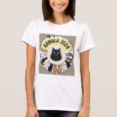 KAMALA HARRIS 2024 KATTEN TSHIRT (Voorkant)