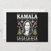 Kamala Harris 2024 Kerst Comma La Xmas Feestdagenkaart (Voorkant)