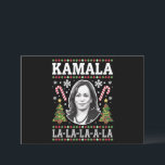 Kamala Harris 2024 Kerst Comma La Xmas Feestdagenkaart<br><div class="desc">Kamala Harris 2024 Kerst Comma La Xmas</div>