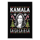 Kamala Harris 2024 Kerst Comma La Xmas Foto Afdruk (Voorkant)