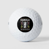 Kamala Harris 2024 Kerst Comma La Xmas Golfballen (Voorkant)