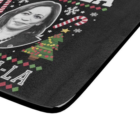 Kamala Harris 2024 Kerst Comma La Xmas Snijplank (Hoek)