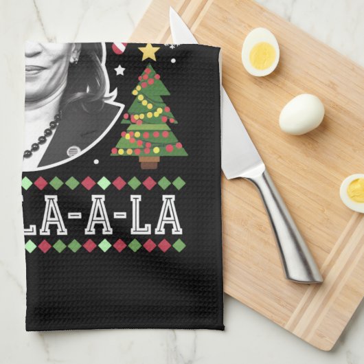Kamala Harris 2024 Kerst Comma La Xmas Theedoek (Quarter Fold)
