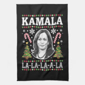 Kamala Harris 2024 Kerst Comma La Xmas Theedoek (Verticaal)