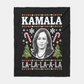 Kamala Harris 2024 Kerstmis Komma La Xmas Fleece Deken (Voorkant)