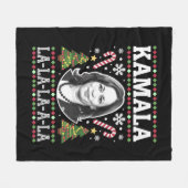Kamala Harris 2024 Kerstmis Komma La Xmas Fleece Deken (Voorkant (Horizontaal))