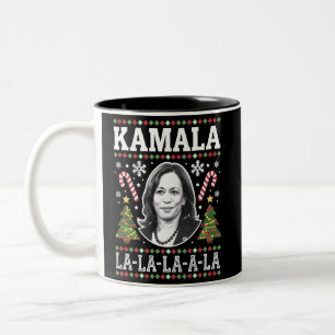 Kamala Harris 2024 Kerstmis Komma La Xmas Tweekleurige Koffiemok