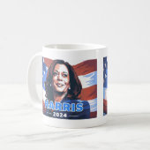 Kamala Harris 2024 Koffie Mok (Voorkant links)