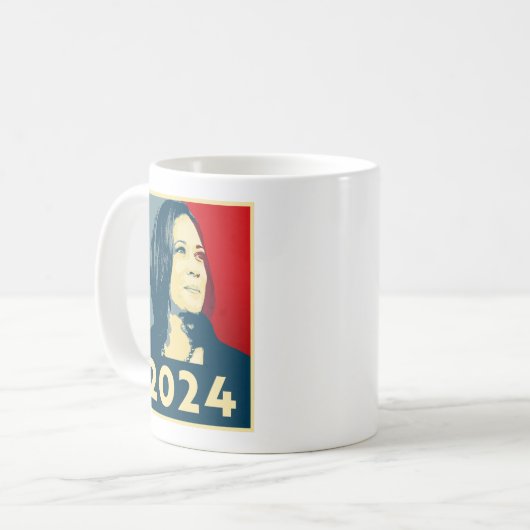 Kamala Harris 2024 Koffiemok (Voorkant links)