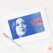 Kamala Harris 2024 - Laten we dit winnen Rechthoekige Sticker (Envelop)
