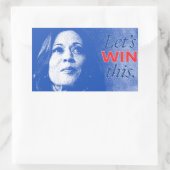 Kamala Harris 2024 - Laten we dit winnen Rechthoekige Sticker (Tas)