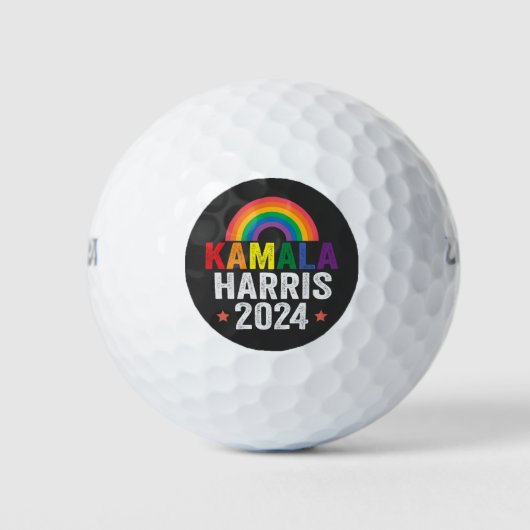 Kamala Harris 2024 LHBTQ Verkiezing President Golfballen (Voorkant)