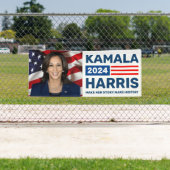 Kamala Harris 2024 Maak haar verhaal Geschiedenis Spandoek (Insitu)