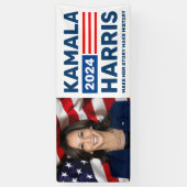 Kamala Harris 2024 Maak haar verhaal Geschiedenis Spandoek (Verticaal)